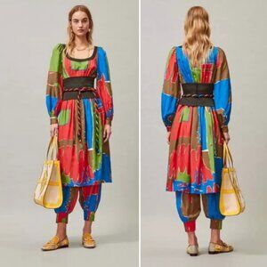 Tory Burch Printed Tie Waist Dress Size 4